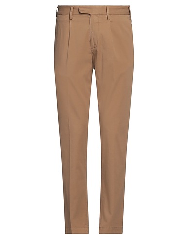 DEVORE INCIPIT Casual pants Camel 93% Cotton, 6% Silk, 1% Elastane