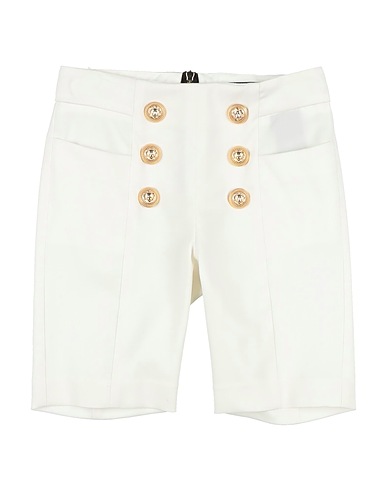 BALMAIN Shorts & Bermuda Shorts BIANCO 100% Virgin Wool