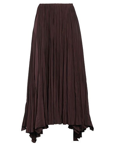 LANVIN Long skirt Chocolate brown 100% Polyester