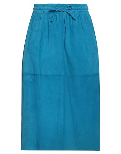OAKWOOD Midi skirt Azure 100% Goat skin