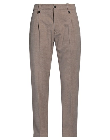 MESSAGERIE Casual pants Beige 55% Virgin Wool, 45% Cotton
