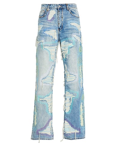 WHO DECIDES WAR Denim trousers Blue 100% Cotton