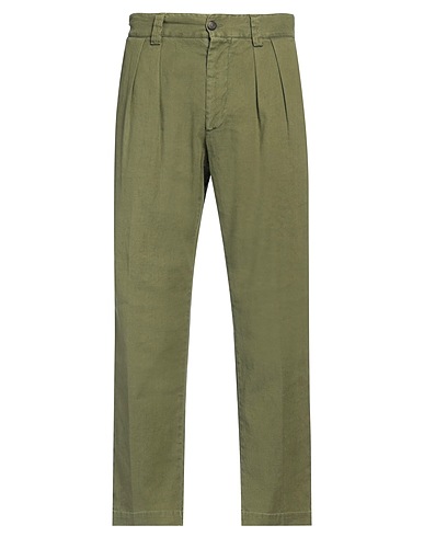 MESSAGERIE Casual trouser Military green 57% Hemp, 42% Cotton, 1% Elastane