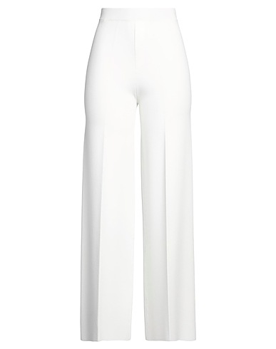 KANGRA Casual trouser White 83% Viscose, 17% Polyester