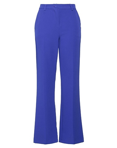 KONTATTO Casual pants Blue 90% Polyester, 10% Elastane