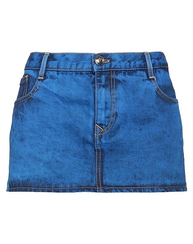 VIVIENNE WESTWOOD Denim skirt Bright blue 52% Cotton, 29% Lyocell, 19% Linen