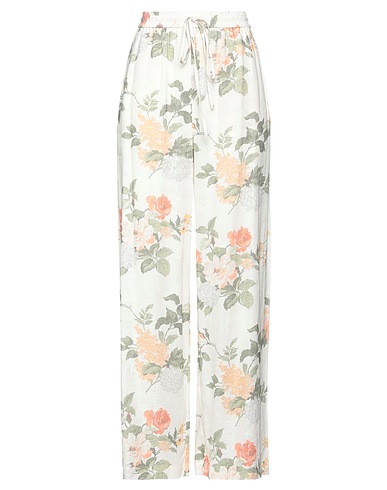BALLANTYNE Pantalone Off white 55% Lino, 45% Viscosa