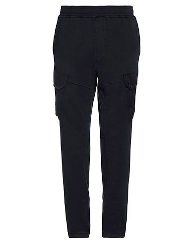 TEN C Casual trouser Navy blue 100% Cotton, Polyester, Polyamide