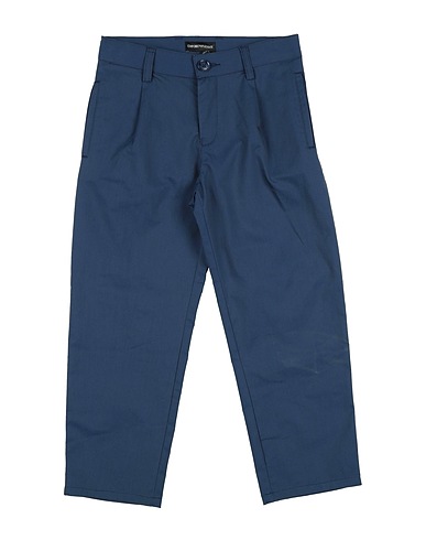 EMPORIO ARMANI Casual trouser Navy blue 68% Cotton, 28% Polyester, 4% Elastane