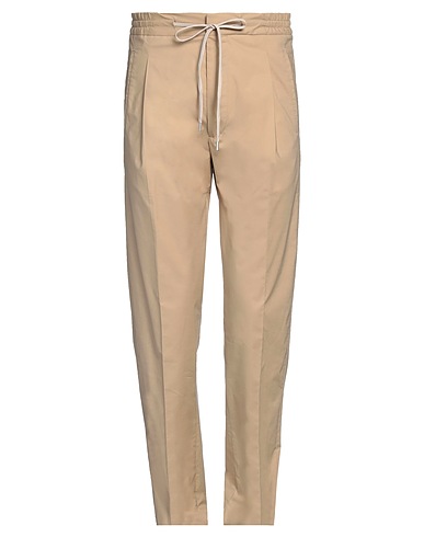 LARDINI Casual trouser Beige 98% Cotton, 2% Elastane
