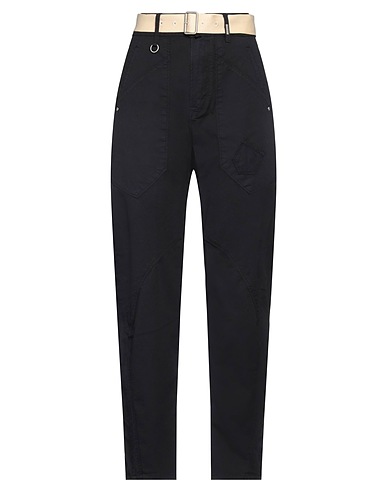 HIGH パンツ ブラック コットン 97% / ポリウレタン 3% / リネン