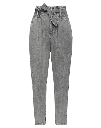 SOALLURE Denim trousers Grey 100% Cotton