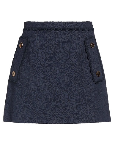 ETRO Mini skirt Blue 64% Cotton, 35% Viscose, 1% Elastane