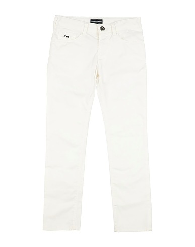 EMPORIO ARMANI Casual παντελόνι Λευκό 98% Βαμβάκι, 2% Ελαστάνη