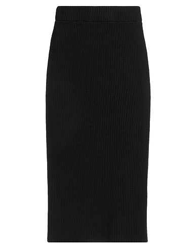KONTATTO Midi skirt Black 100% Cotton