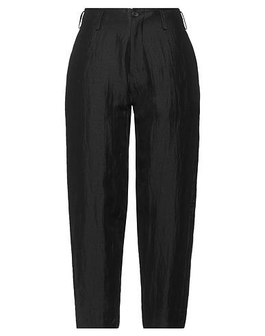 YOHJI YAMAMOTO Casual trouser Black 53% Ramie, 34% Cupro, 13% Linen