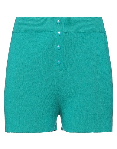 COMPAÑIA FANTASTICA Shorts & Bermuda Green 60% Viscose, 40% Cotton