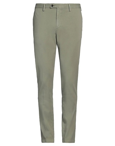 DEVORE INCIPIT Casual trouser Sage green 93% Cotton, 6% Silk, 1% Elastane