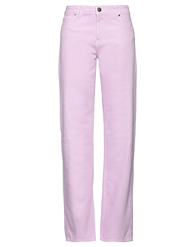 TOY G. Denim trousers Lilac 100% Cotton