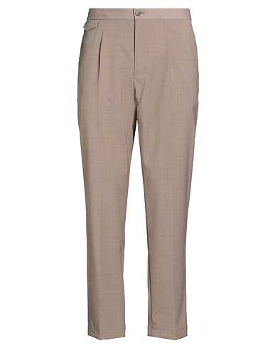 DEVORE INCIPIT Pantalone Tortora 70% Lana, 28% Poliestere, 2% Elastan