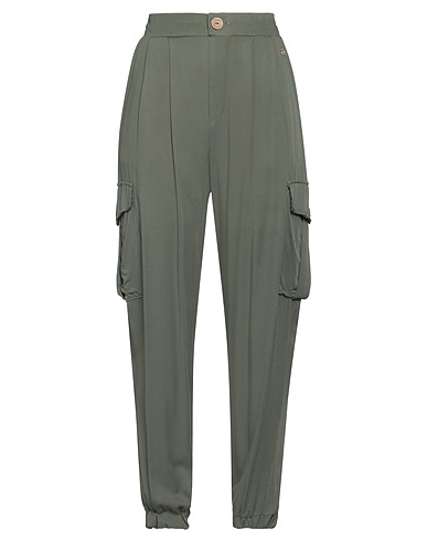 YES ZEE by ESSENZA Casual pants Military green 100% Viscose