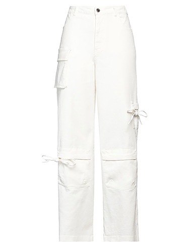 SOALLURE Denim trousers White 97% Cotton, 3% Elastane