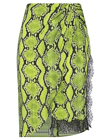 PINKO Mini skirt Lime green 100% Viscose, Polyamide