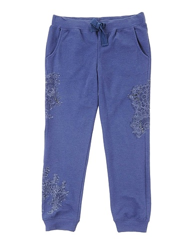 TWINSET Casual trouser Blue 60% Cotton, 18% Polyester, 18% Viscose, 4% Elastane, Polyamide