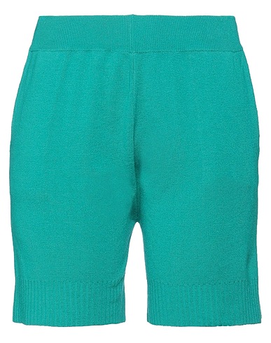 COMPAÑIA FANTASTICA Shorts & Bermuda Green 70% Viscose, 30% Cotton