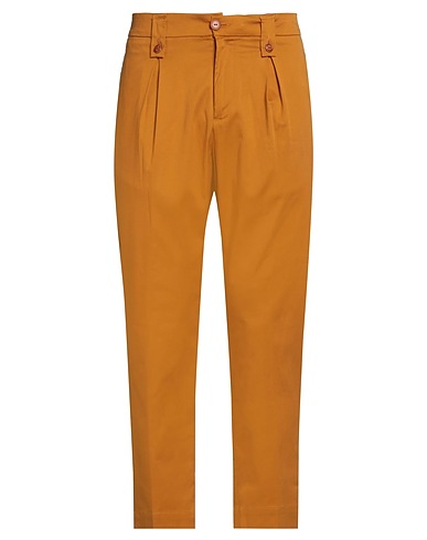 NEILL KATTER Pantalone Giallo ocra 70% Cotone, 30% Lino