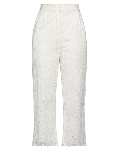 DIEGA Casual trouser White 100% Cotton