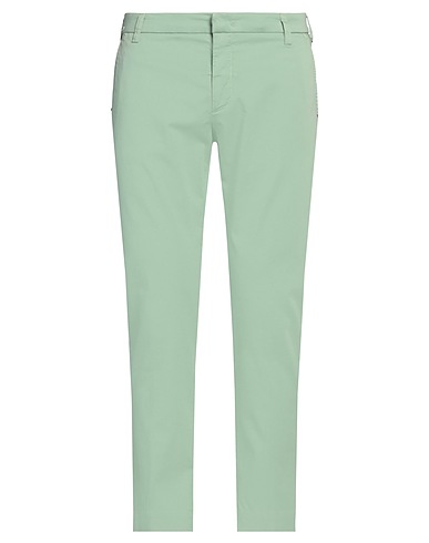 ENTRE AMIS Casual trouser Light green 69% Cotton, 27% Polyester, 4% Elastane