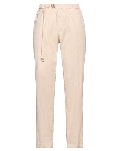WHITE SAND Casual pants Beige 97% Cotton, 3% Elastane