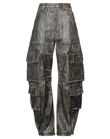 GOLDEN GOOSE Casual trouser Lead 100% Ovine leather