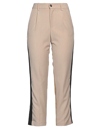 LIU •JO Casual trouser Beige 77% Polyester, 19% Viscose, 4% Elastane
