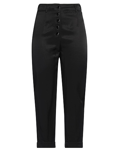 ALESSIA SANTI Casual trouser Black 77% Viscose, 23% Linen