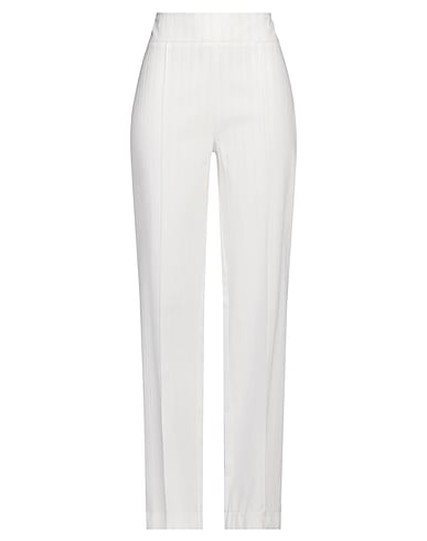 ZAHJR Casual trouser BIANCO 60% Viscose, 20% Cotton, 20% Polyester