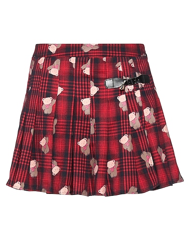 KONTATTO Mini skirt Red 95% Cotton, 5% Elastane