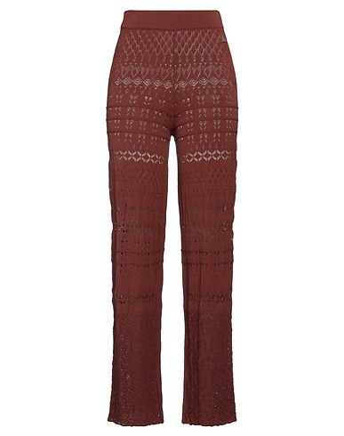 AKEP Casual pants Brown 88% Viscose, 12% Polyester