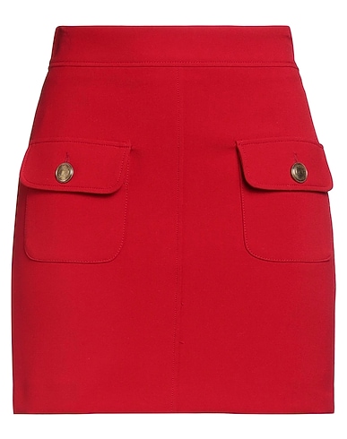 SEDUCTIVE Mini skirt Red 63% Polyester, 27% Viscose, 7% Cotton, 3% Elastane