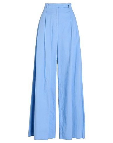 ROCHAS Casual pants Light blue 86% Cotton, 14% Linen