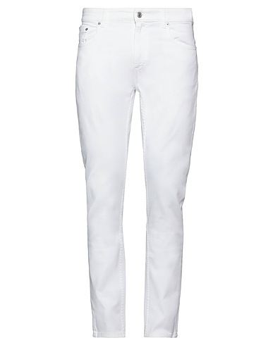 DEPARTMENT 5 Denim pants White 98% Cotton, 2% Rubber
