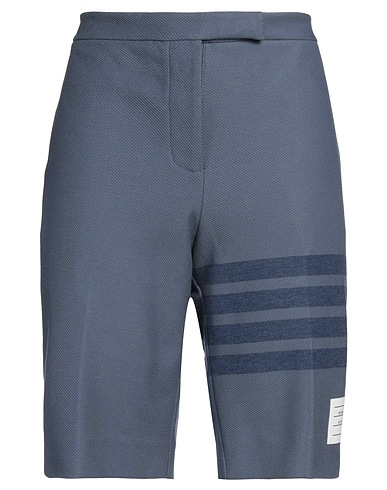 THOM BROWNE Shorts & Bermuda Slate blue 100% Cotton