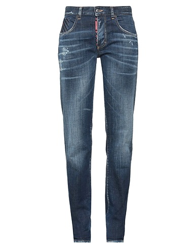 DSQUARED2 Denim pants Blue 99% Cotton, 1% Elastane, Calfskin