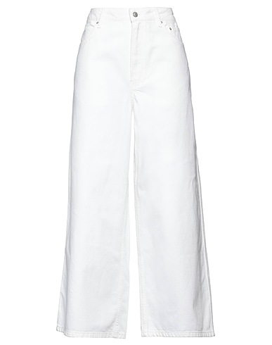 GAUCHERE Denim pants White 100% Cotton