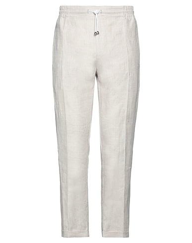 DORIANI Casual pants Light grey 100% Linen