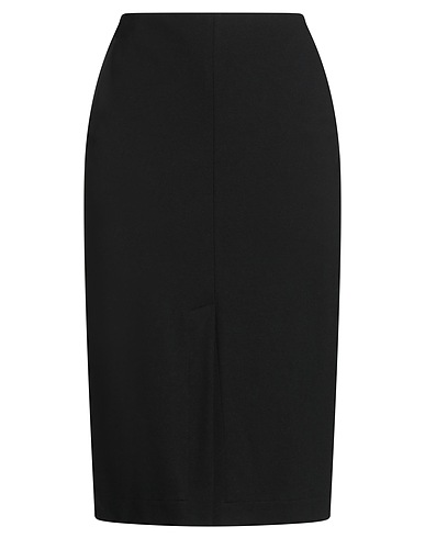 SEVENTY VENEZIA Midi skirt Black 67% Viscose, 29% Polyamide, 4% Elastane