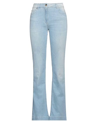 SIMONA CORSELLINI Denim trousers Blue 92% Cotton, 6% Elastomultiester, 2% Elastane
