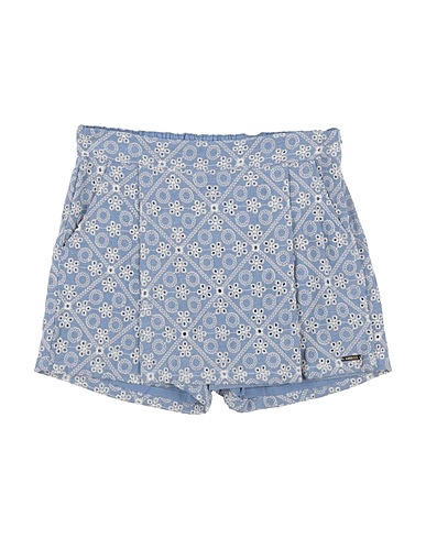 GUESS Shorts & Bermuda Pastel blue 68% Polyester, 27% Cotton, 5% Viscose