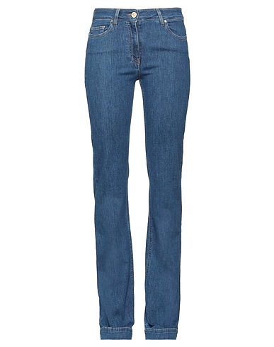 SIMONA CORSELLINI Denim pants Blue 92% Cotton, 6% Elastomultiester, 2% Elastane